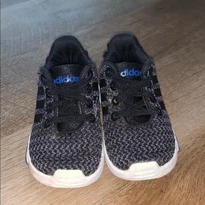 Baby boy black slip on adidas tennis shoes